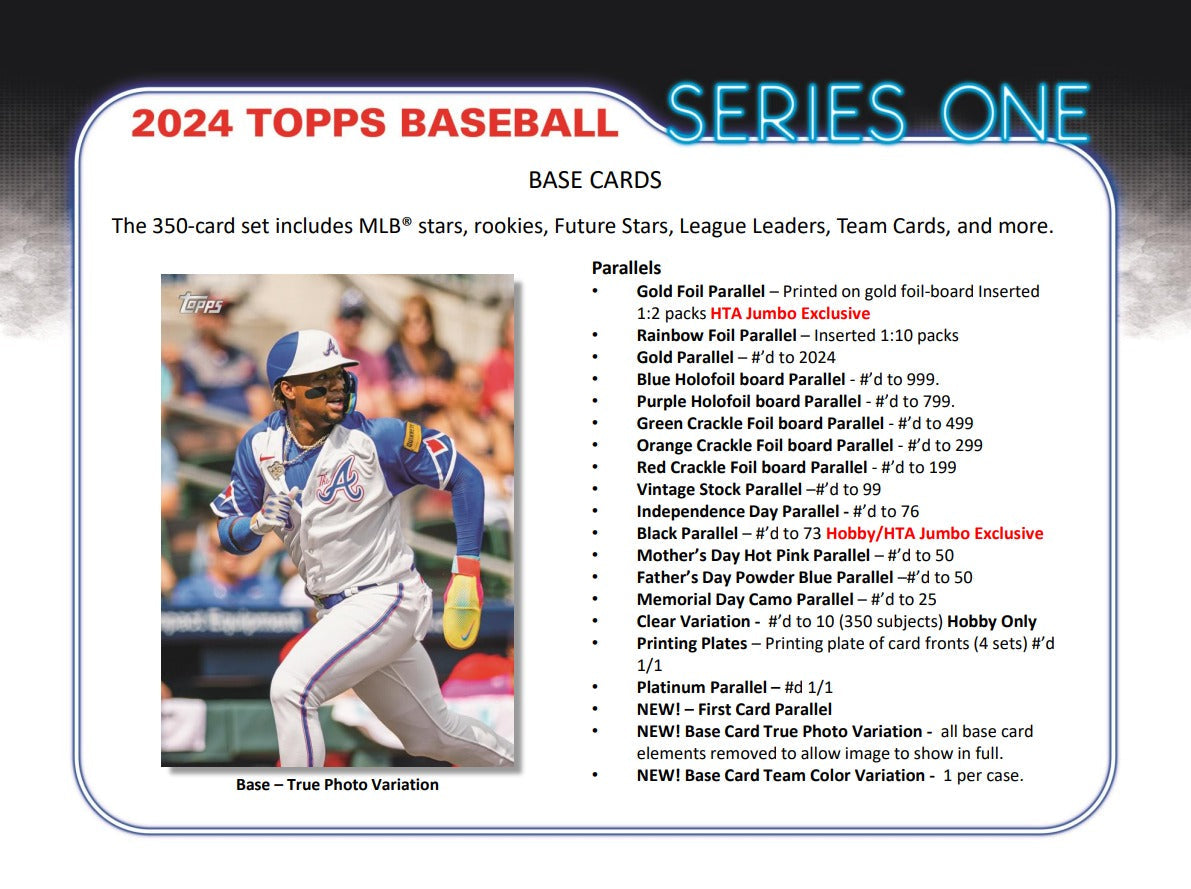 Topps 2024 Series 1 Baseball Hobby Box