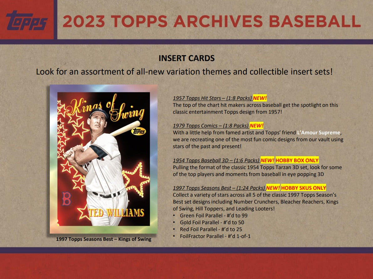 Topps Archives 2023 Baseball Hobby Box
