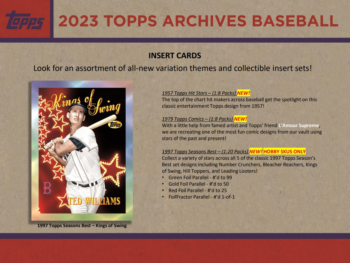 Topps Archives 2023 Baseball Collector Box