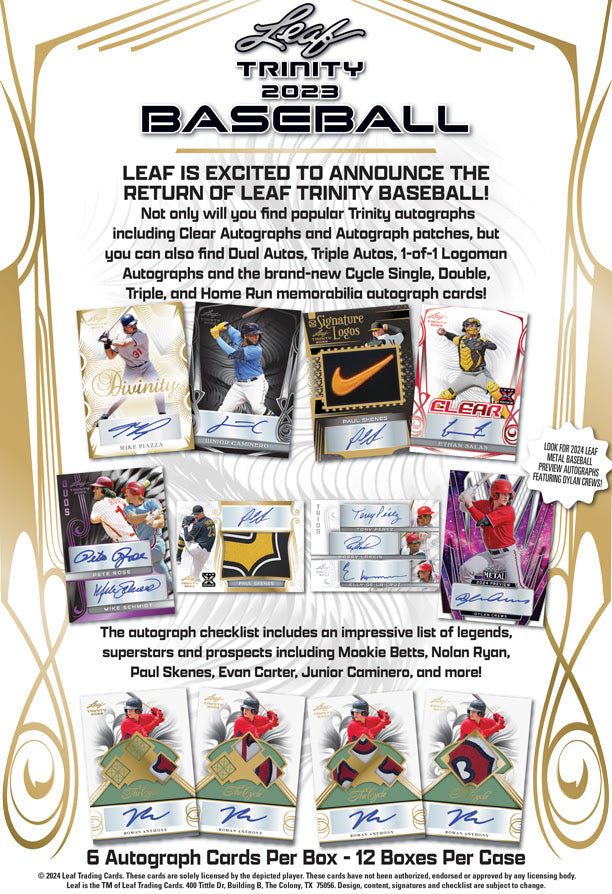 Leaf Trinity Baseball 2023 Hobby Box